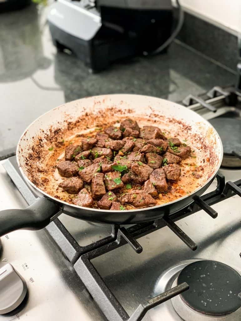 Steak Bites with Garlic Butter & Mustard Dipping Sauce Sweet Pea's