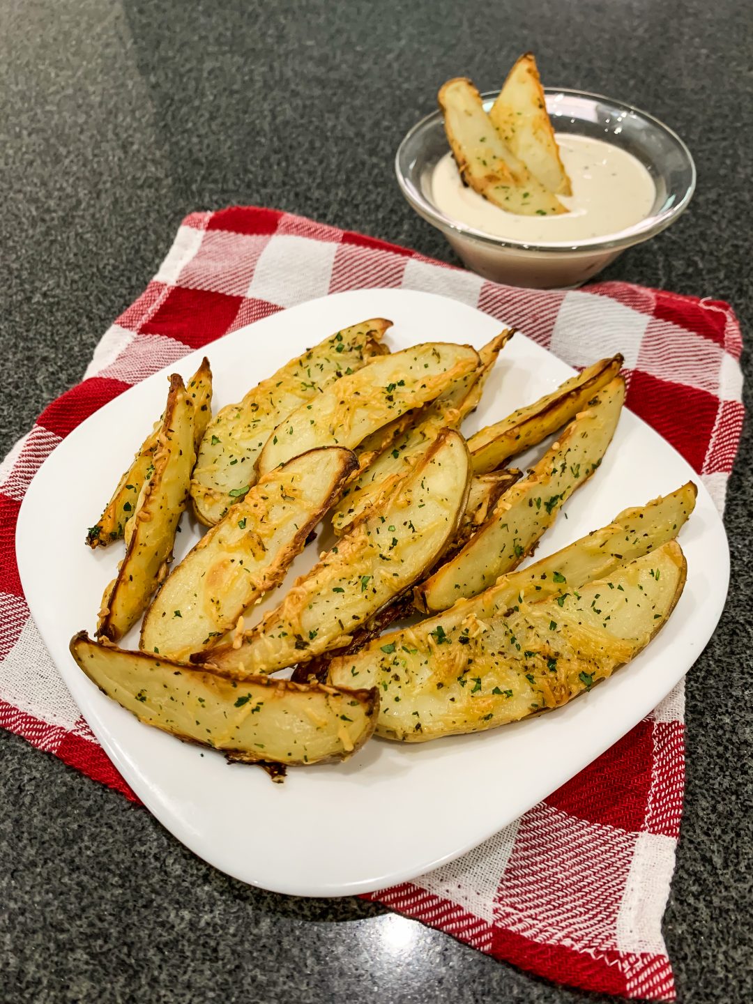 Baked Garlic Parmesan Potato Wedges - Sweet Pea's Kitchen
