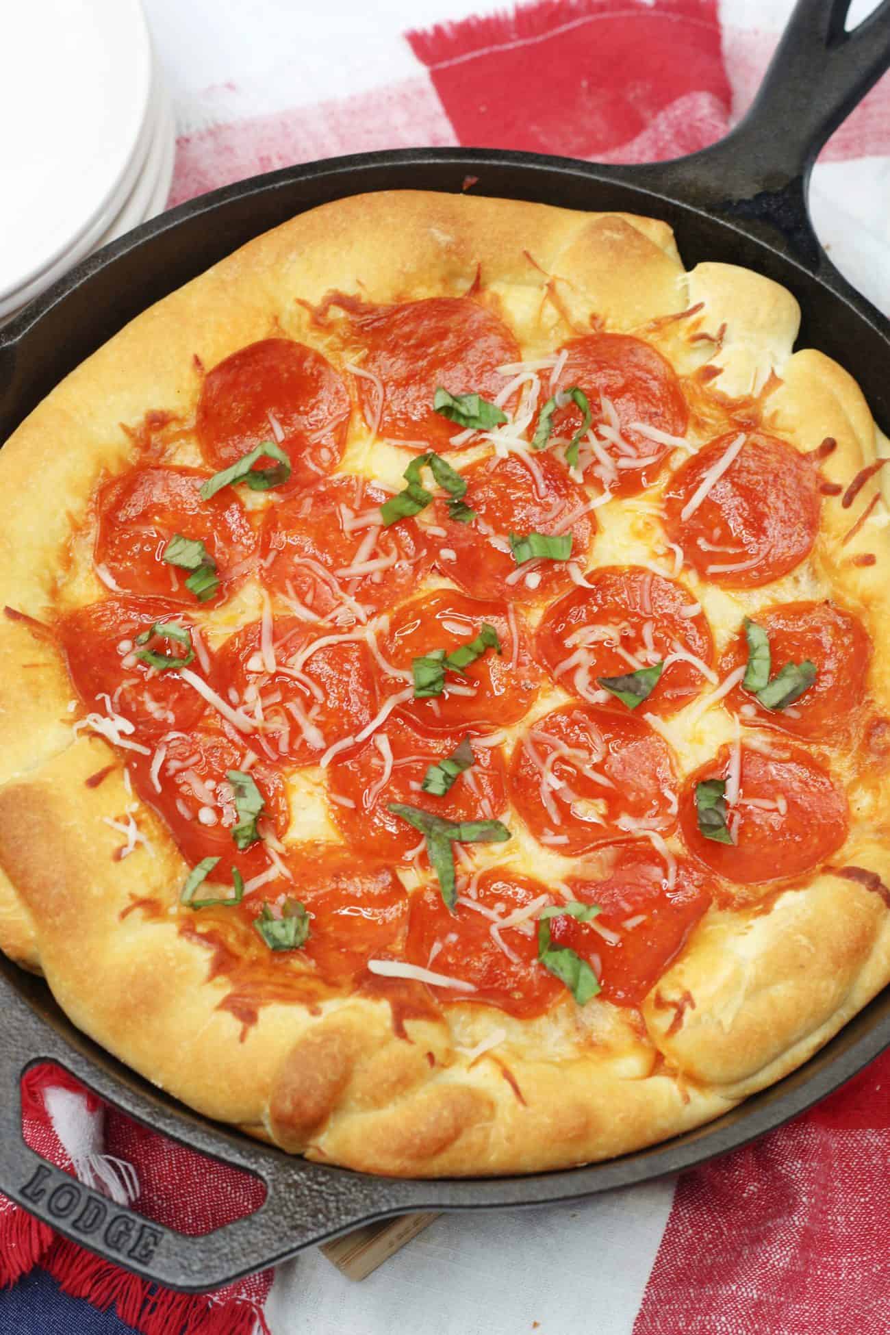 Chicago Style Deep Dish Pizza - Sweet Pea's Kitchen