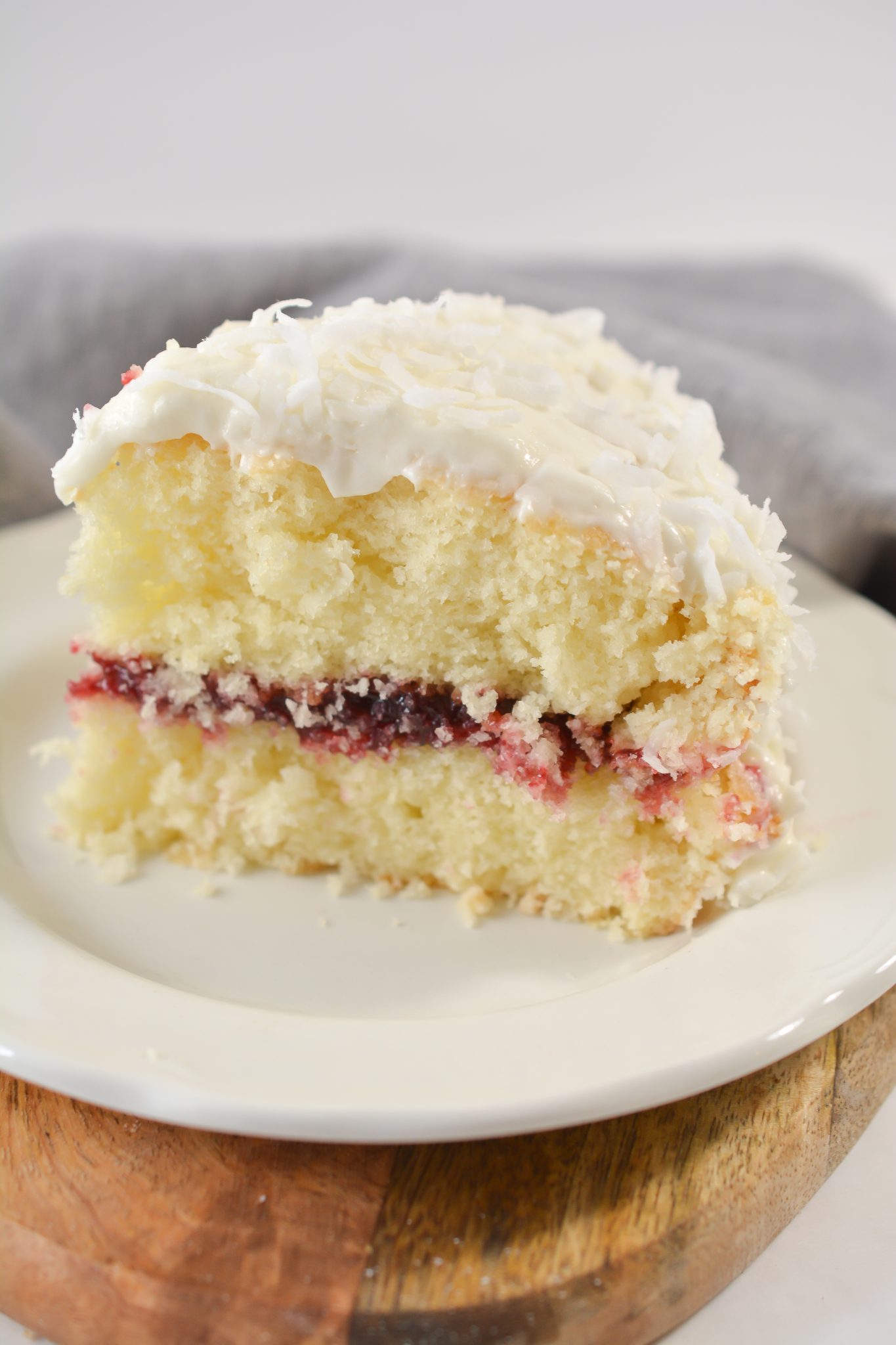 Coconut Cake with Raspberry Filling - Sweet Pea's Kitchen