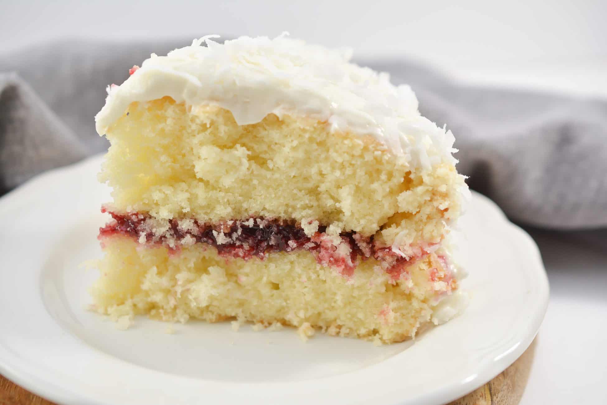 Coconut Cake with Raspberry Filling Sweet Pea's Kitchen