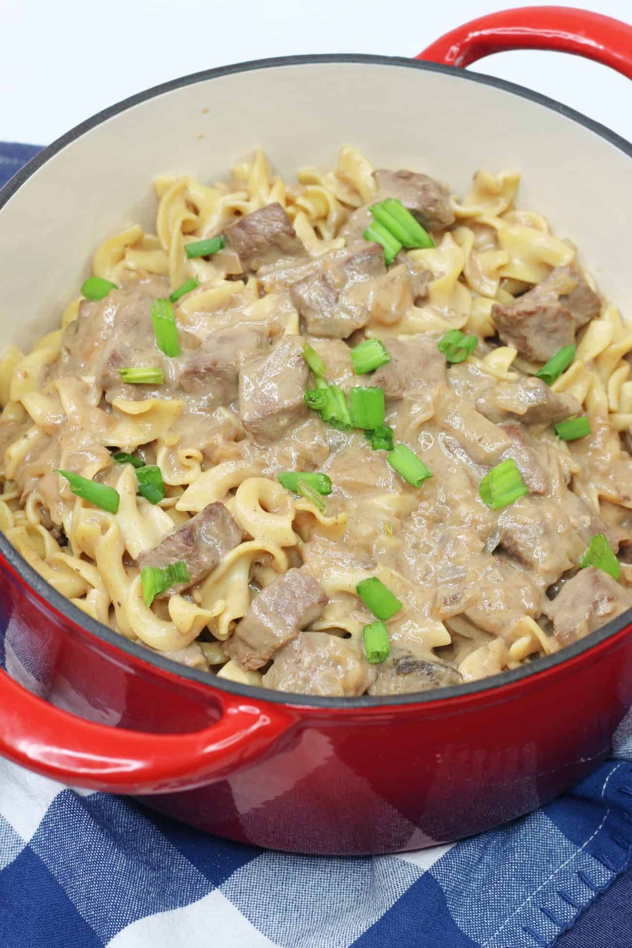 Creamy Beef Tips with Egg Noodles