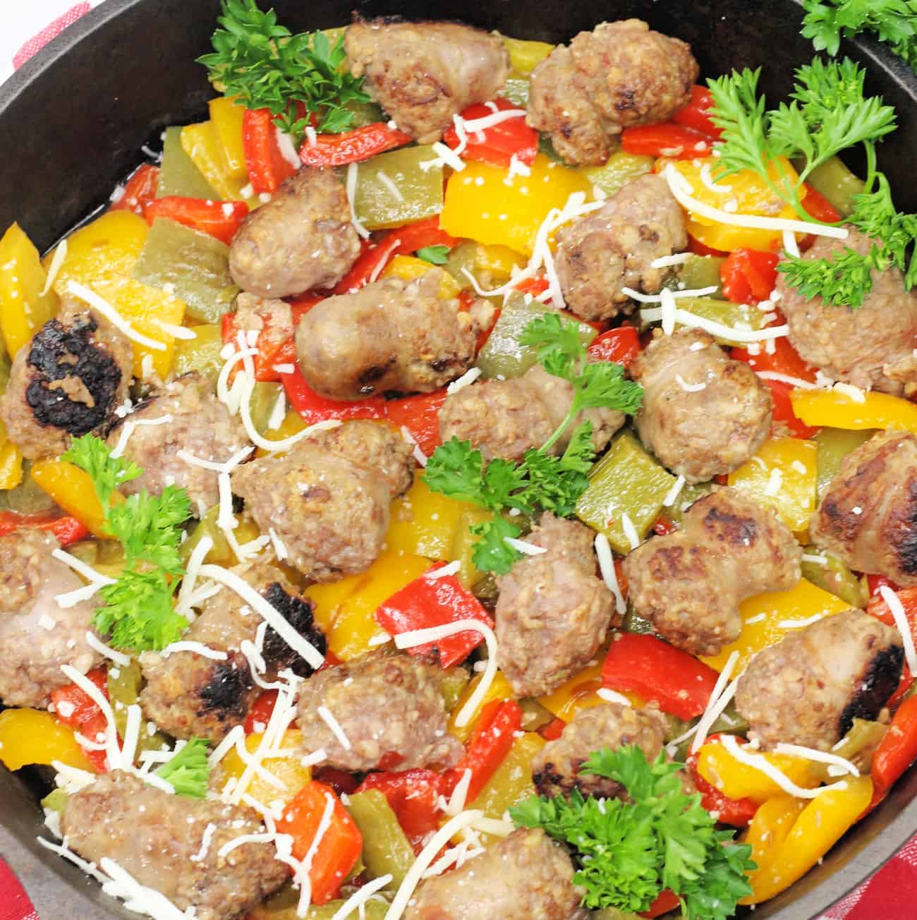 Italian Sausage, Onions and Peppers Skillet-image