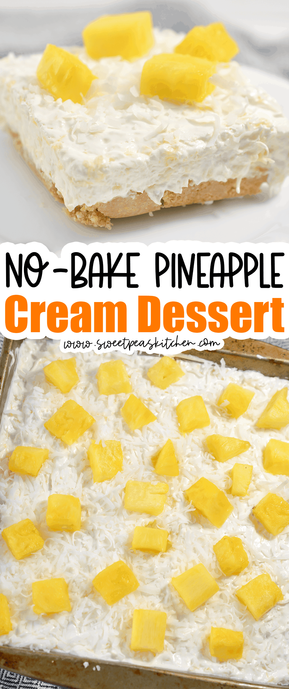 No Bake Pineapple Cream Dessert