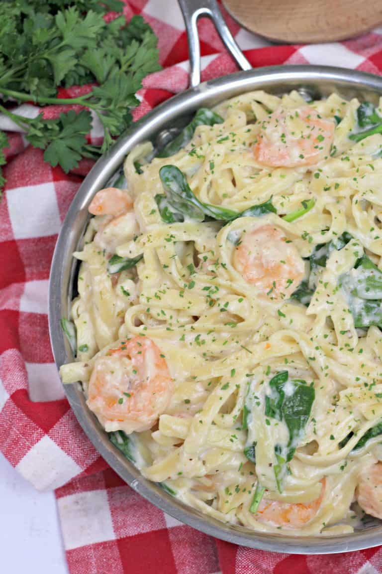 Shrimp Fettuccine Alfredo - Sweet Pea's Kitchen