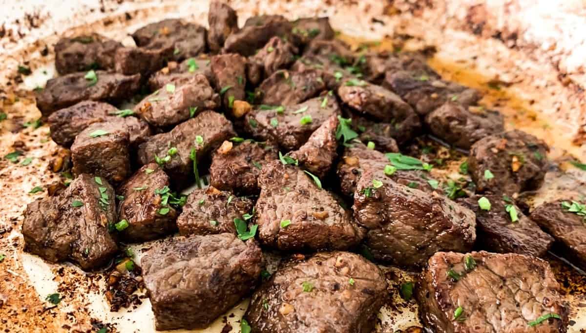 Steak Bites with Garlic Butter & Mustard Dipping Sauce Sweet Pea's