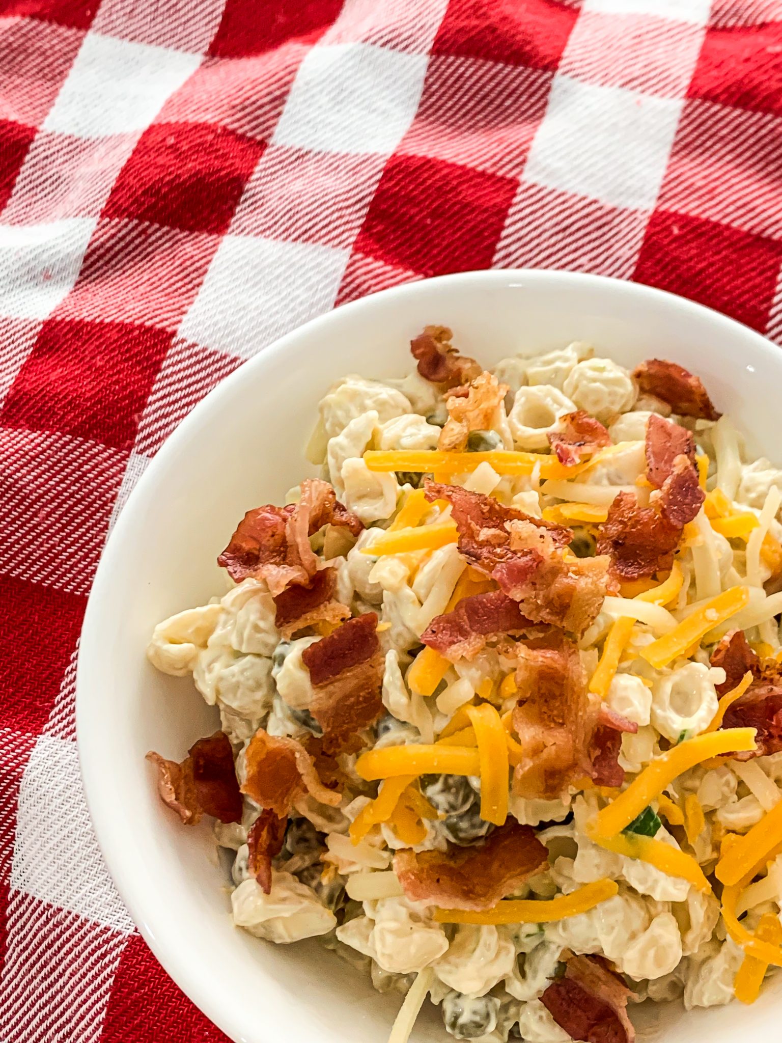 Bacon Ranch Pasta Salad With Peas - Sweet Pea's Kitchen