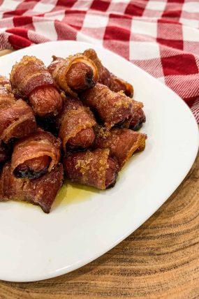 Bacon Wrapped Smokies With Brown Sugar and Butter