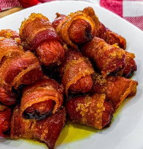 Bacon Wrapped Smokies With Brown Sugar and Butter - Sweet Pea's Kitchen