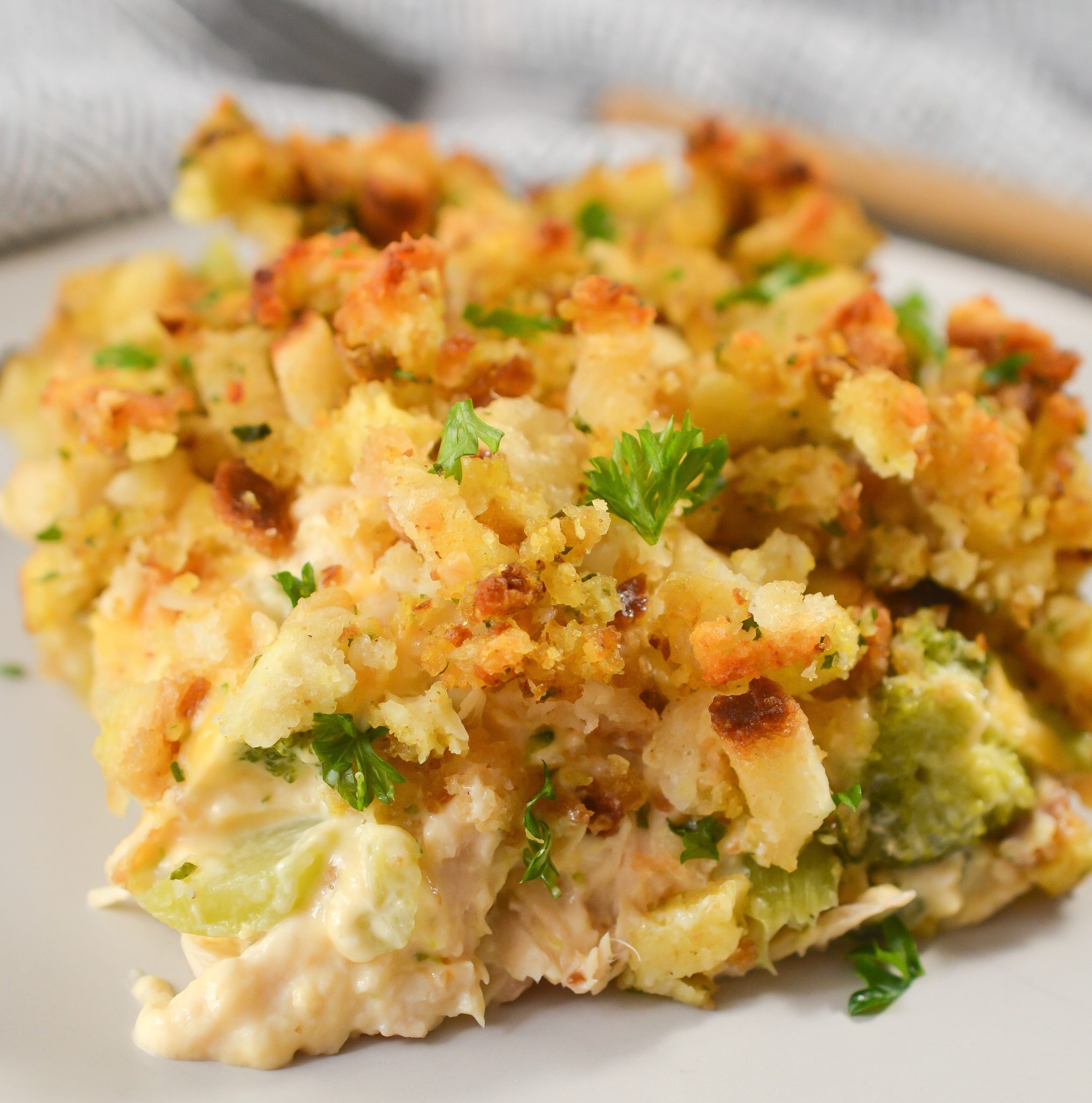 Cheesy Chicken Broccoli Stuffing Bake Sweet Pea's Kitchen