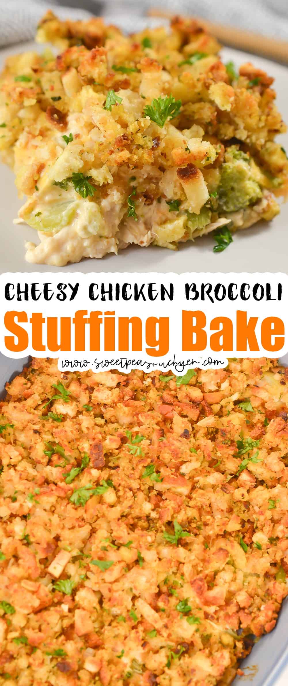 Cheesy Chicken Broccoli Stuffing Bake