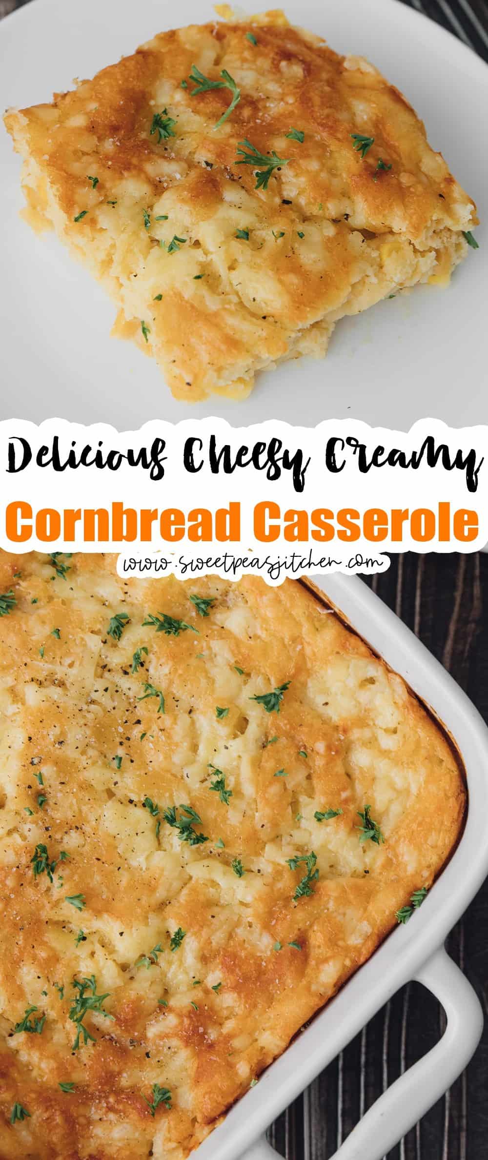 Cheesy, Creamy Cornbread Casserole