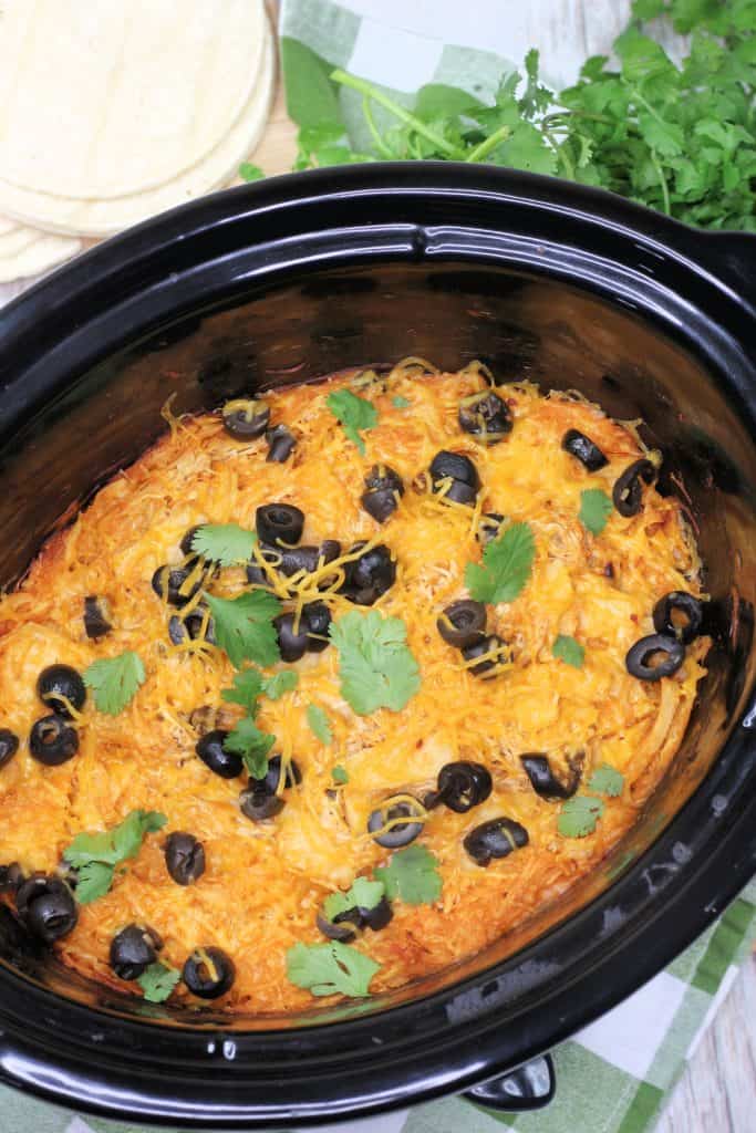 Crock Pot Chicken Enchilada Casserole Sweet Pea's Kitchen