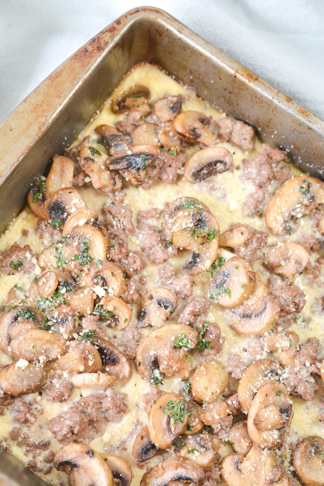 Hamburger Mushroom Bake - Sweet Pea's Kitchen