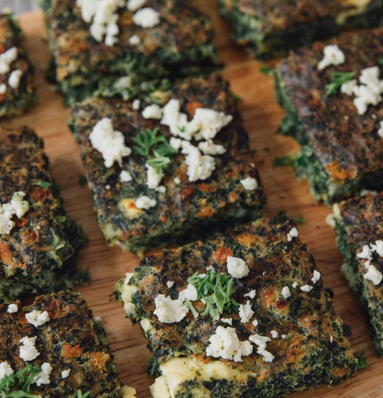 Greek Spinach and Cheese Quiche Squares Sweet Pea's Kitchen