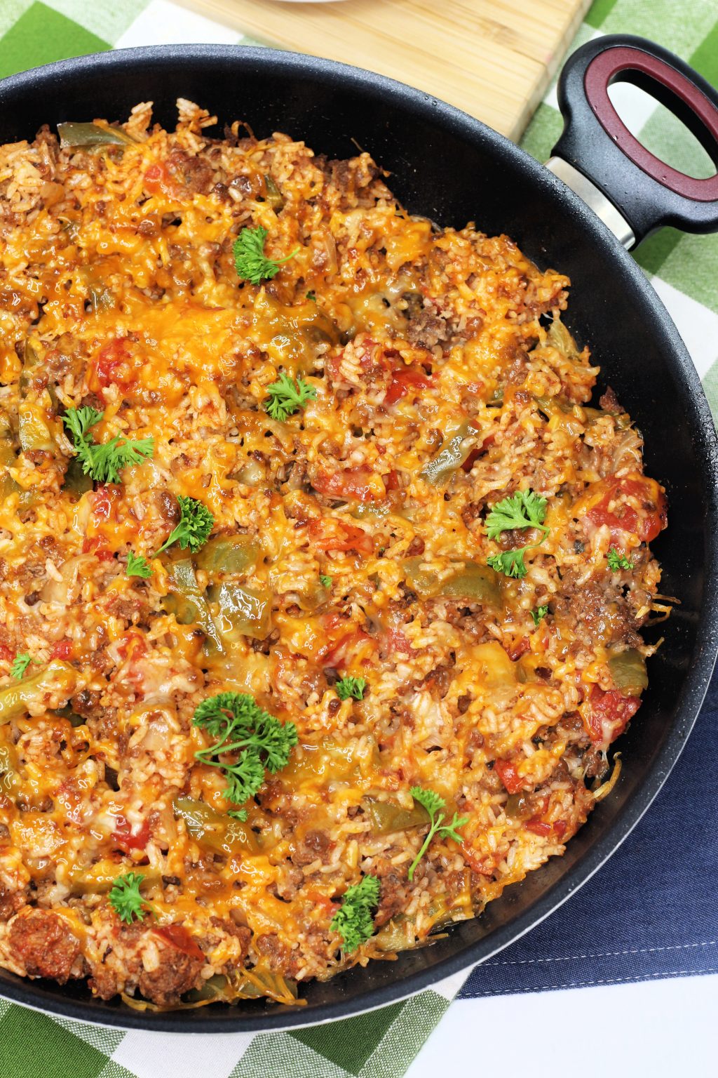 Ground Beef Stuffed Pepper Skillet - Sweet Pea's Kitchen