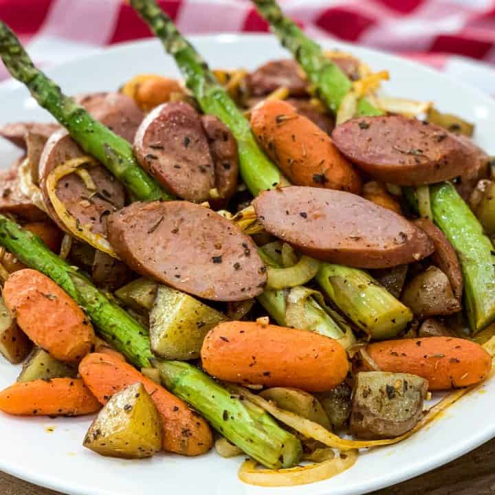 Kielbasa Veggie Sheet Pan Dinner - Sweet Pea's Kitchen