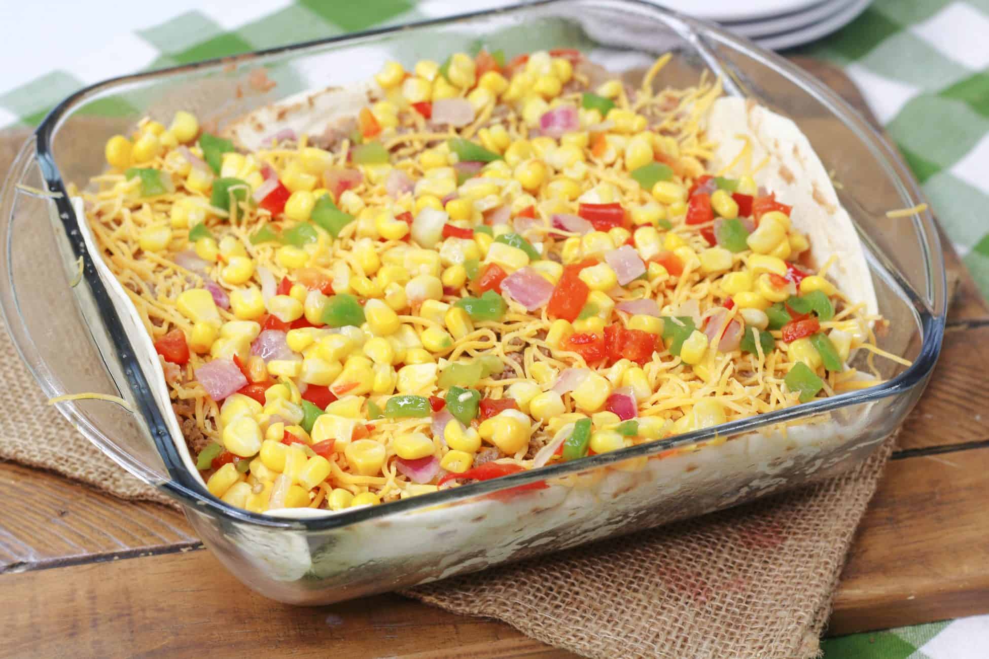 Layered Mexican Tortilla Casserole - Sweet Pea's Kitchen