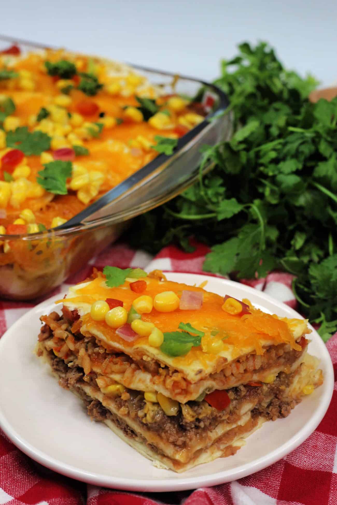 Layered Mexican Tortilla Casserole Sweet Pea's Kitchen