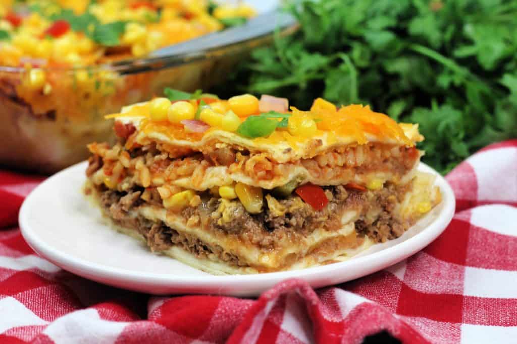 Layered Mexican Tortilla Casserole - Sweet Pea's Kitchen
