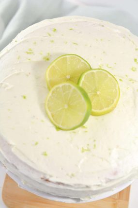 Margarita Cake with Key Lime Cream Cheese Frosting