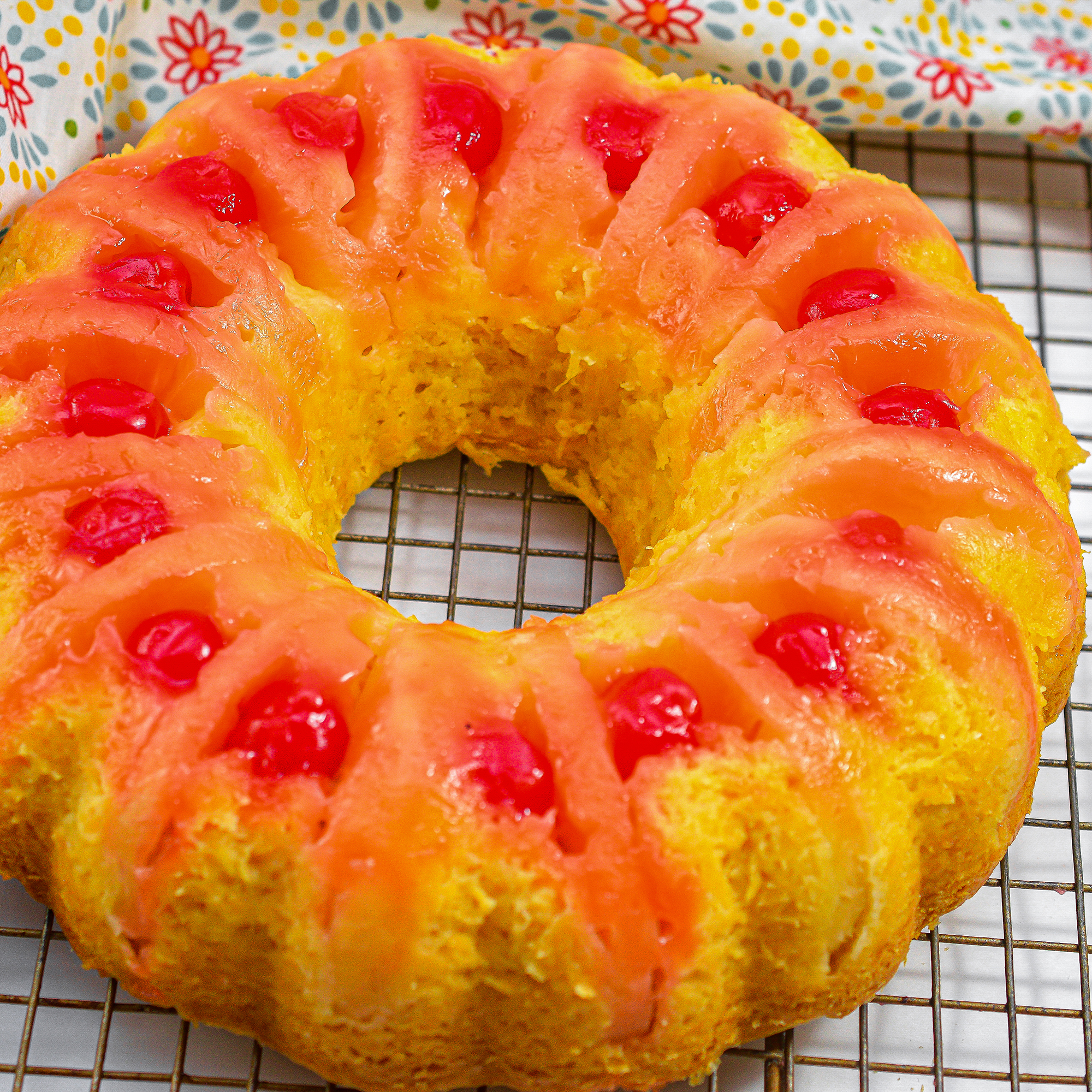 Pineapple Cake (with Cake Mix) - Cookie Dough and Oven Mitt
