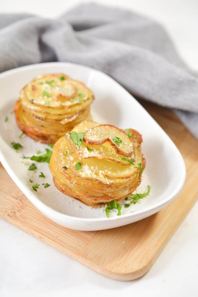 red potatoes in muffin pan