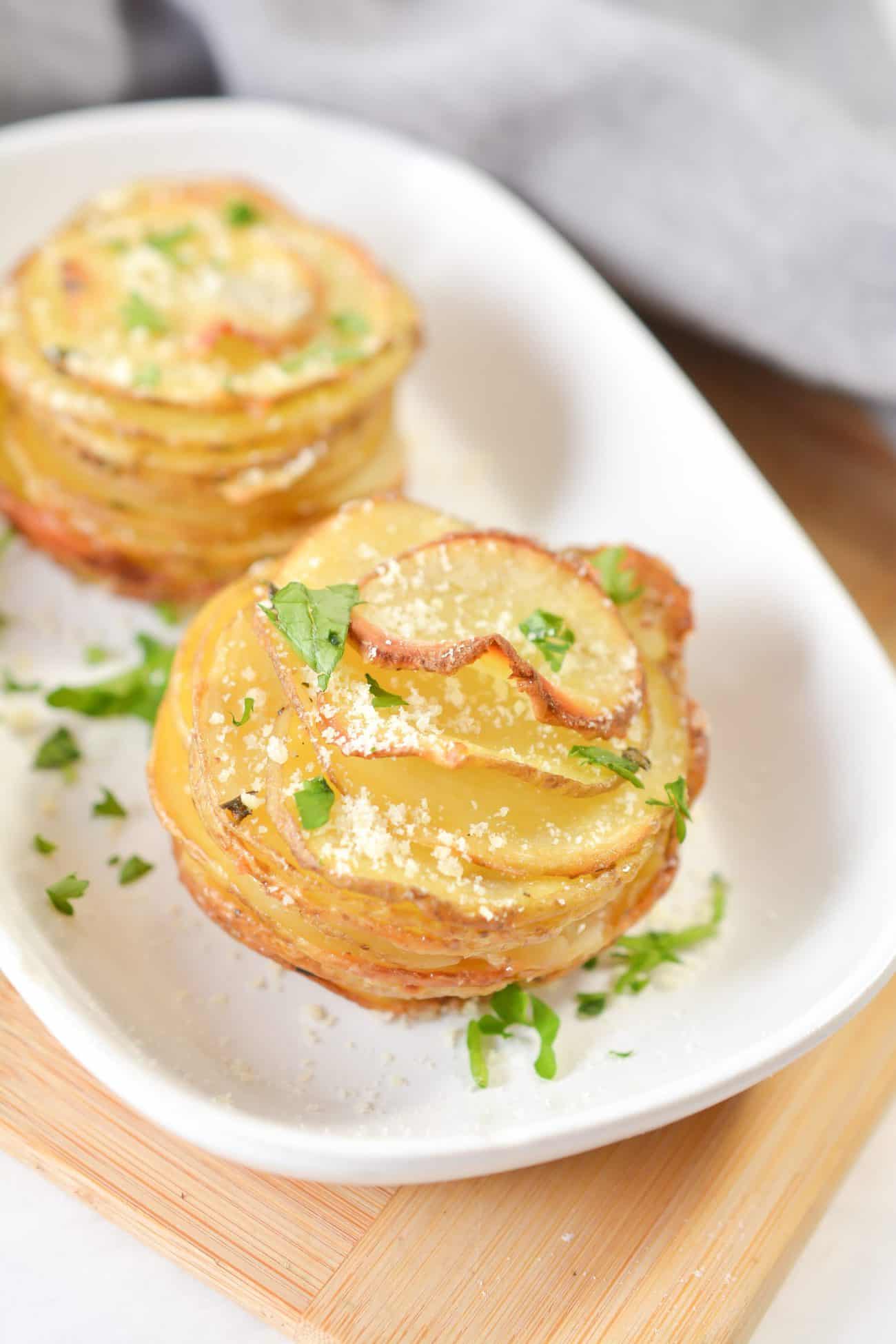 Quartered Potatoes In Muffin Pan - Design Corral