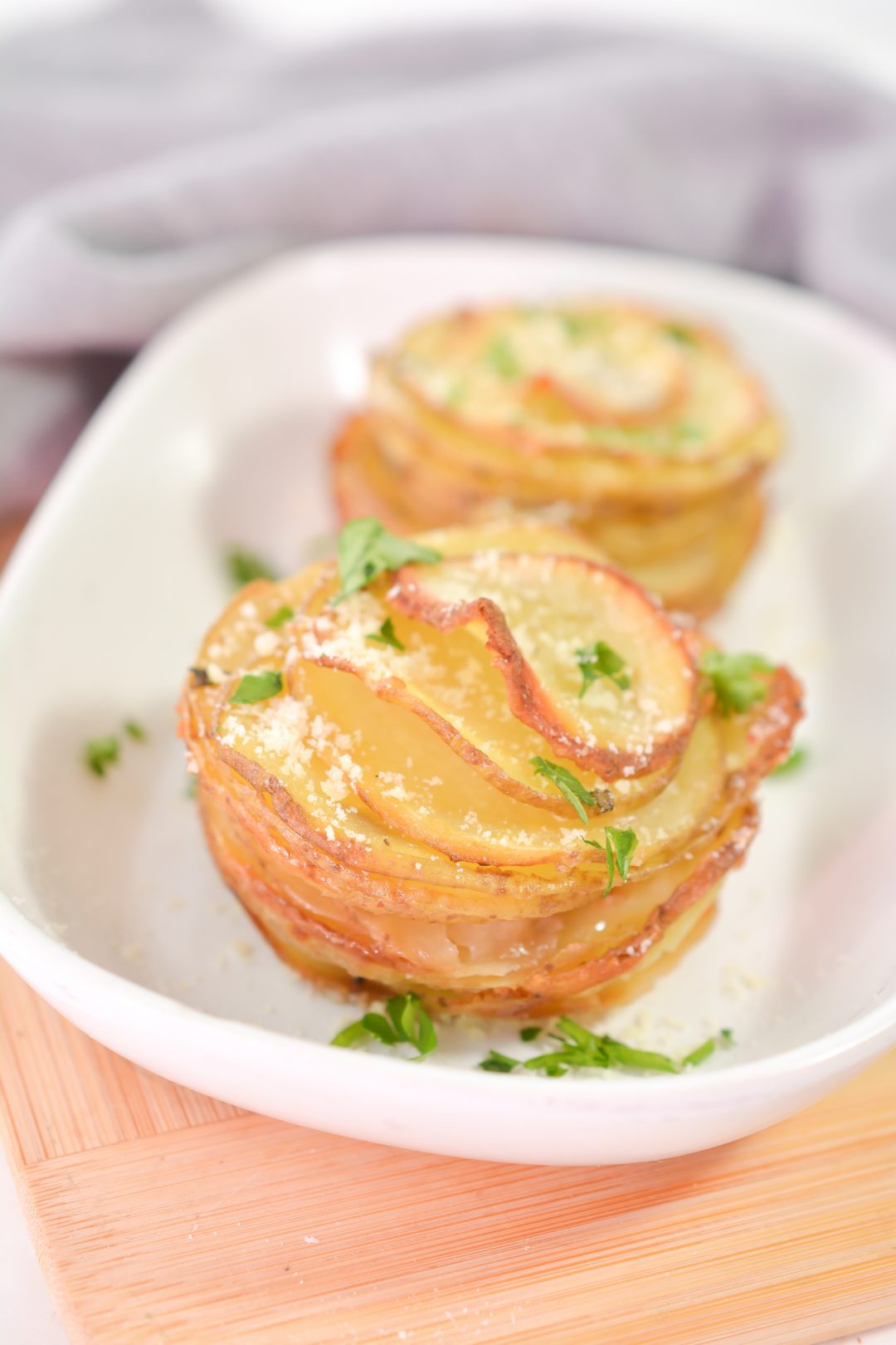 cheesy potatoes in muffin tins