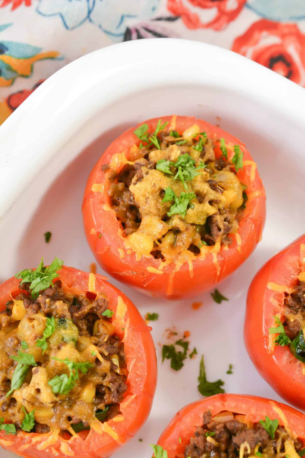 Taco stuffed tomatoes Sweet Pea's Kitchen