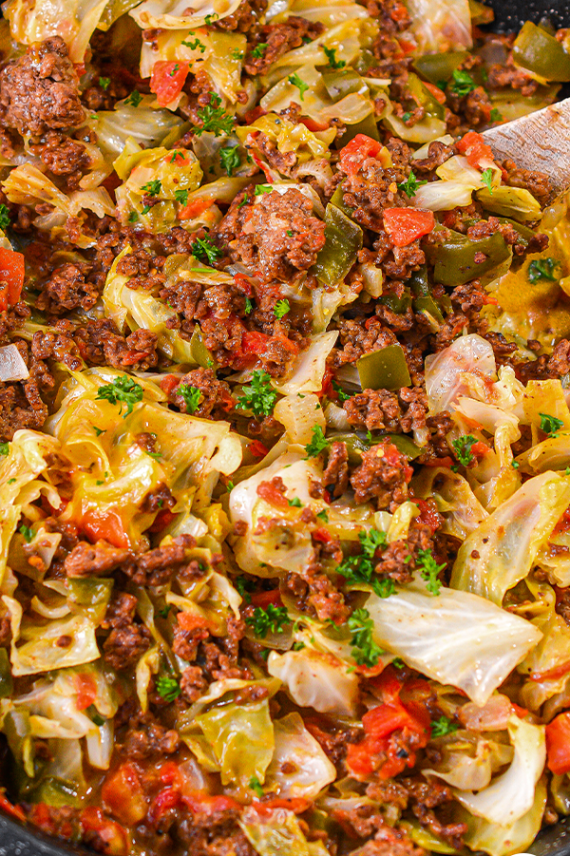 Taco Ground Beef and Cabbage Skillet Meal Sweet Pea's Kitchen