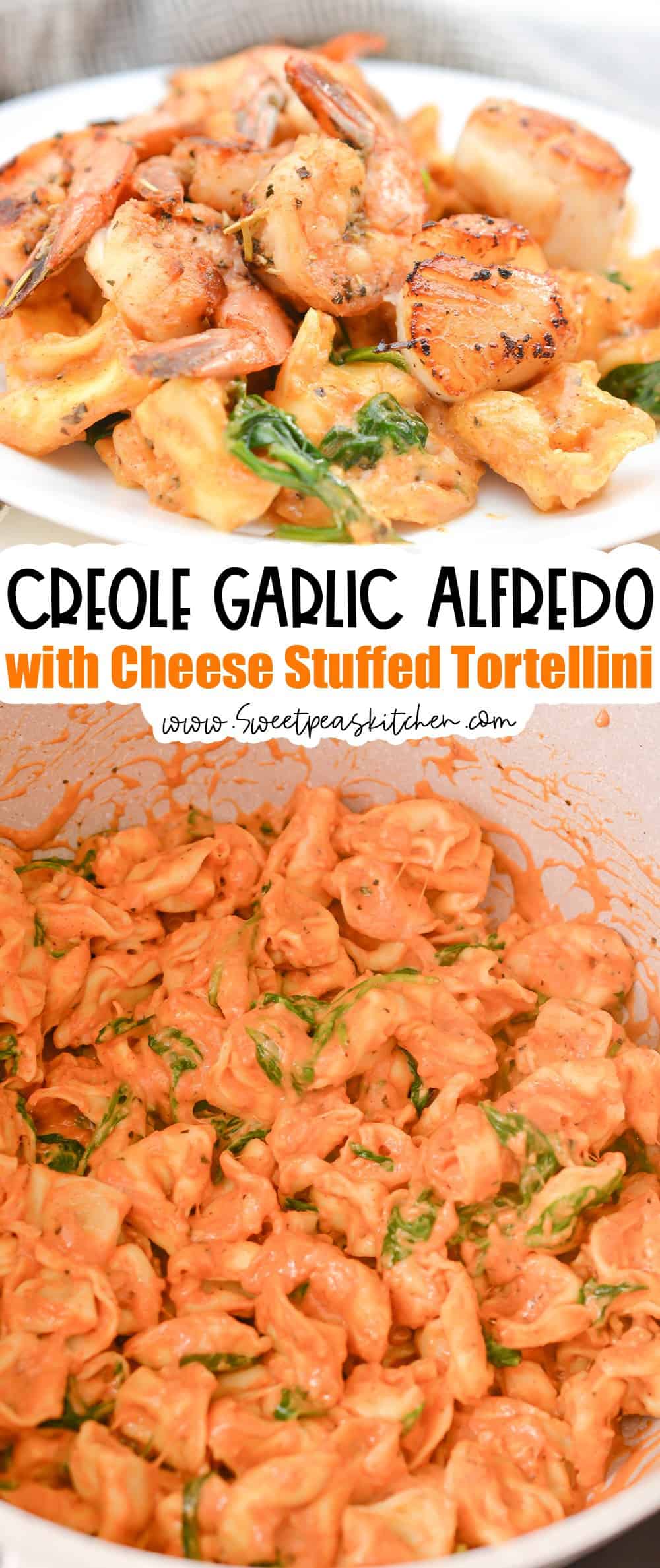 Creole Garlic Alfredo with Cheese Stuffed Tortellini