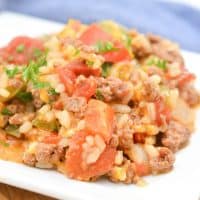Ground beef and peppers skillet