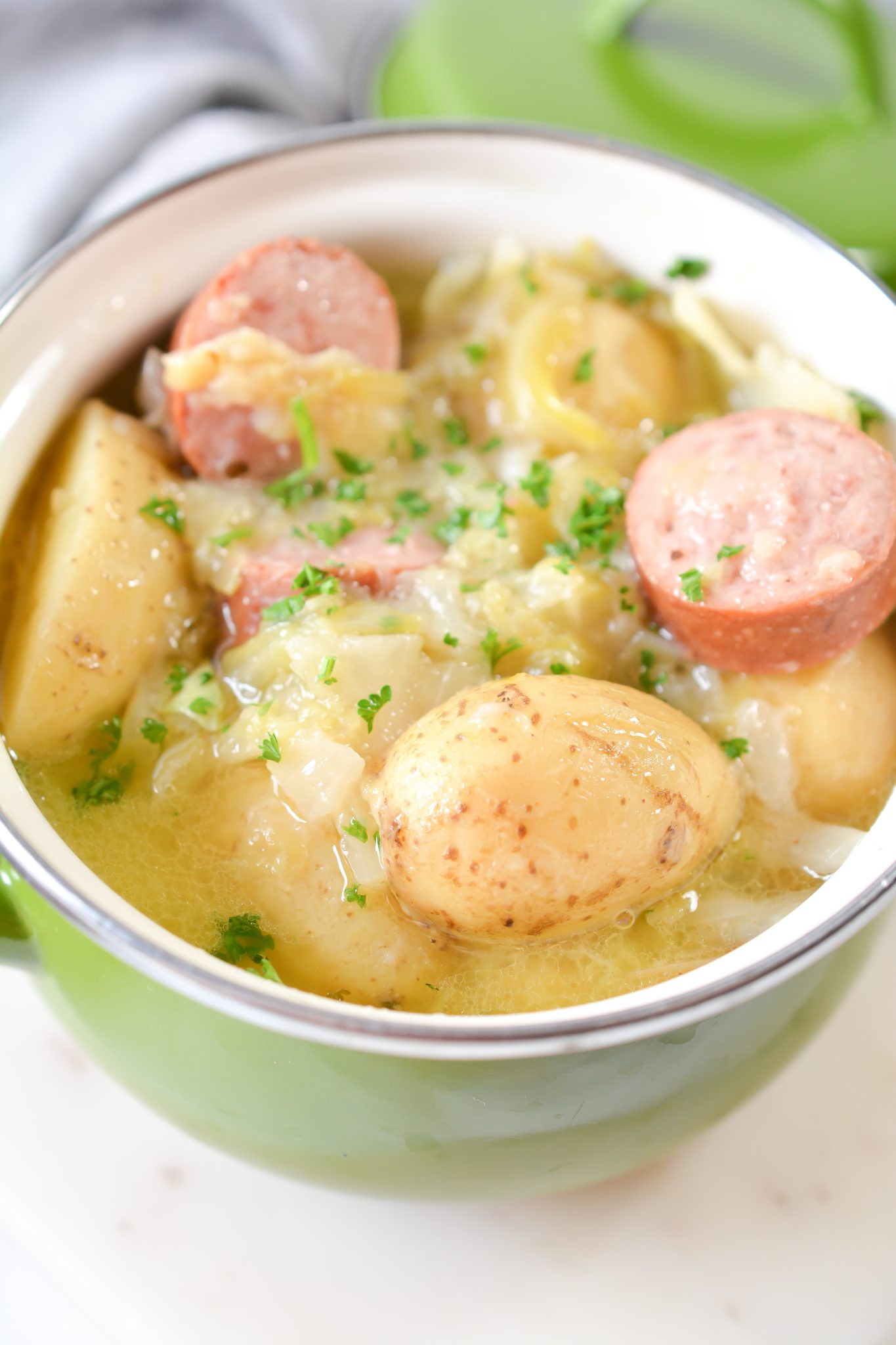 Instant Pot Cabbage, Sausage and Potato Soup - Sweet Pea's Kitchen
