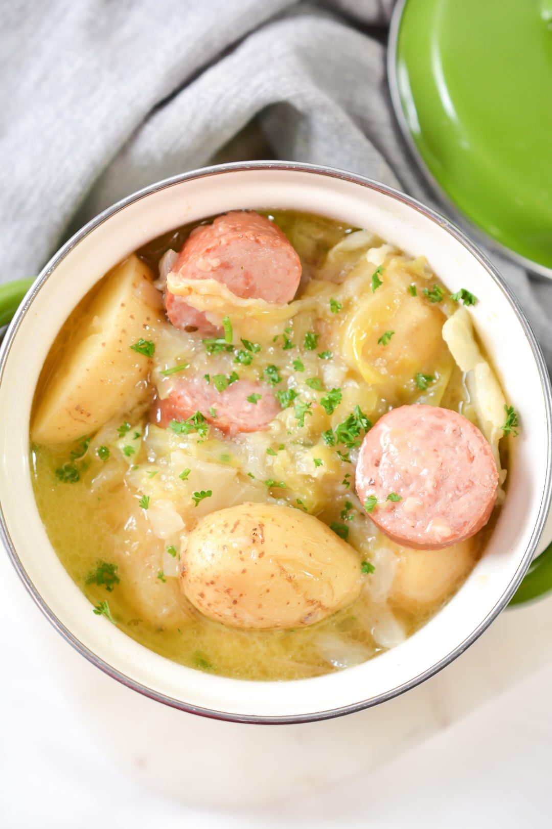 Instant Pot Cabbage, Sausage and Potato Soup Sweet Pea's Kitchen