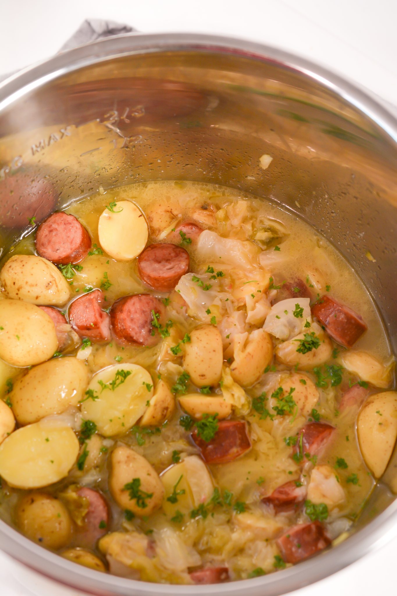 Instant Pot Cabbage, Sausage and Potato Soup - Sweet Pea's Kitchen