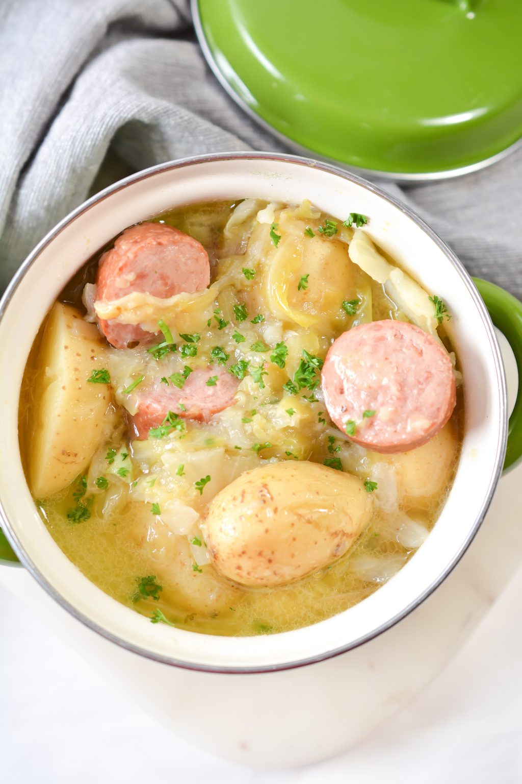 Instant Pot Cabbage, Sausage and Potato Soup Sweet Pea's Kitchen