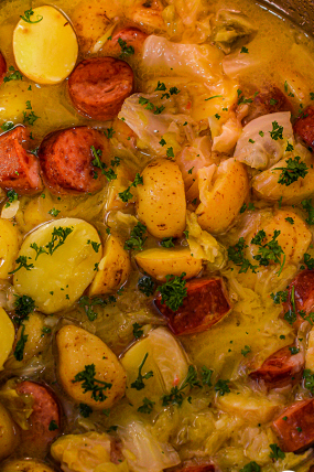 Instant Pot Cabbage, Sausage, and Potato Soup