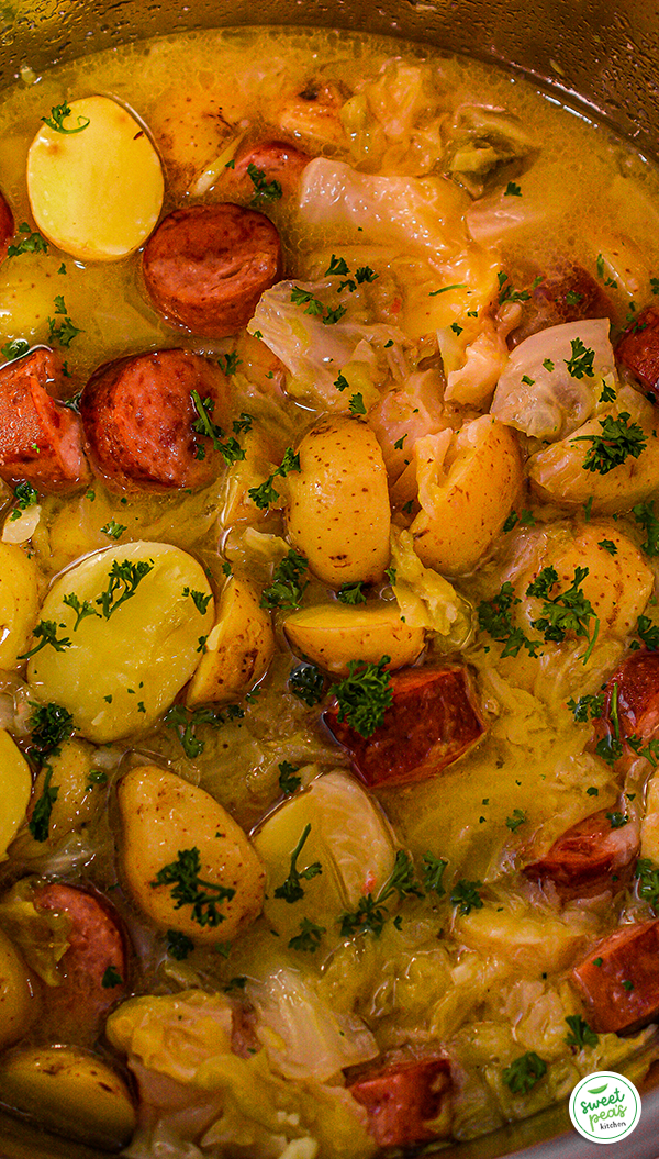 Instant pot smoked online sausage cabbage and potatoes