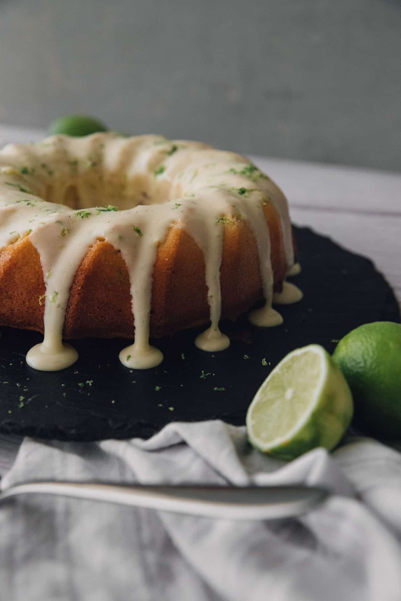 Key Lime Pound Cake with Key Lime Cream Cheese Icing