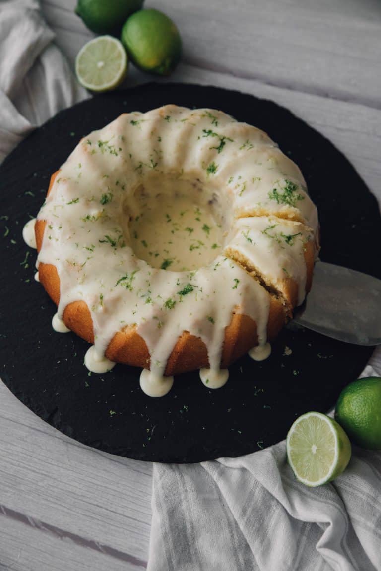 Key Lime Pound Cake with Key Lime Cream Cheese Icing