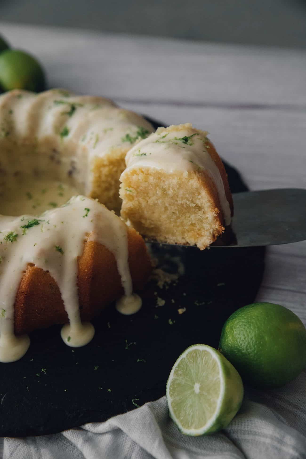 Key Lime Pound Cake with Key Lime Cream Cheese Icing