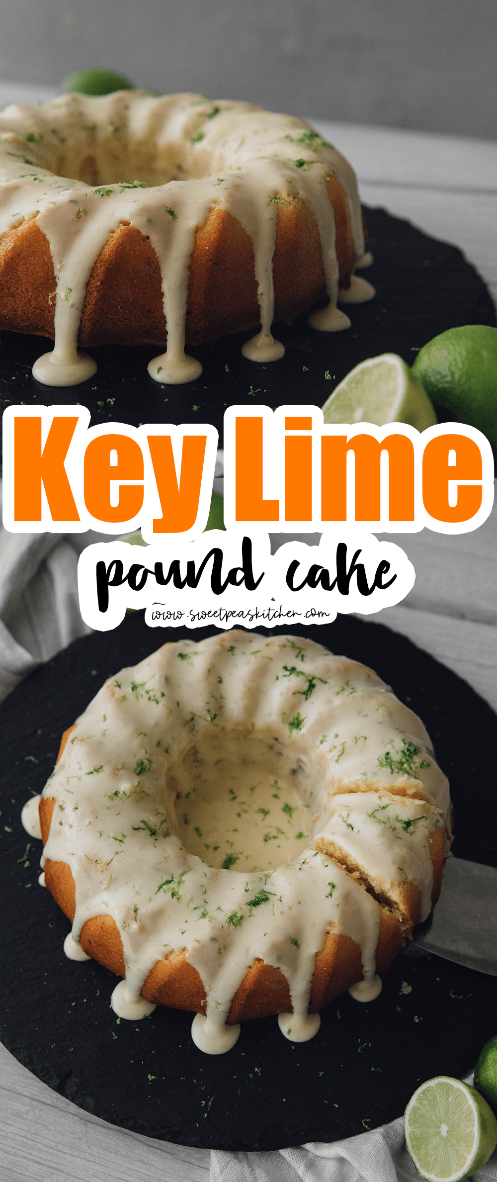 Key Lime Pound Cake with Key Lime Cream Cheese Icing