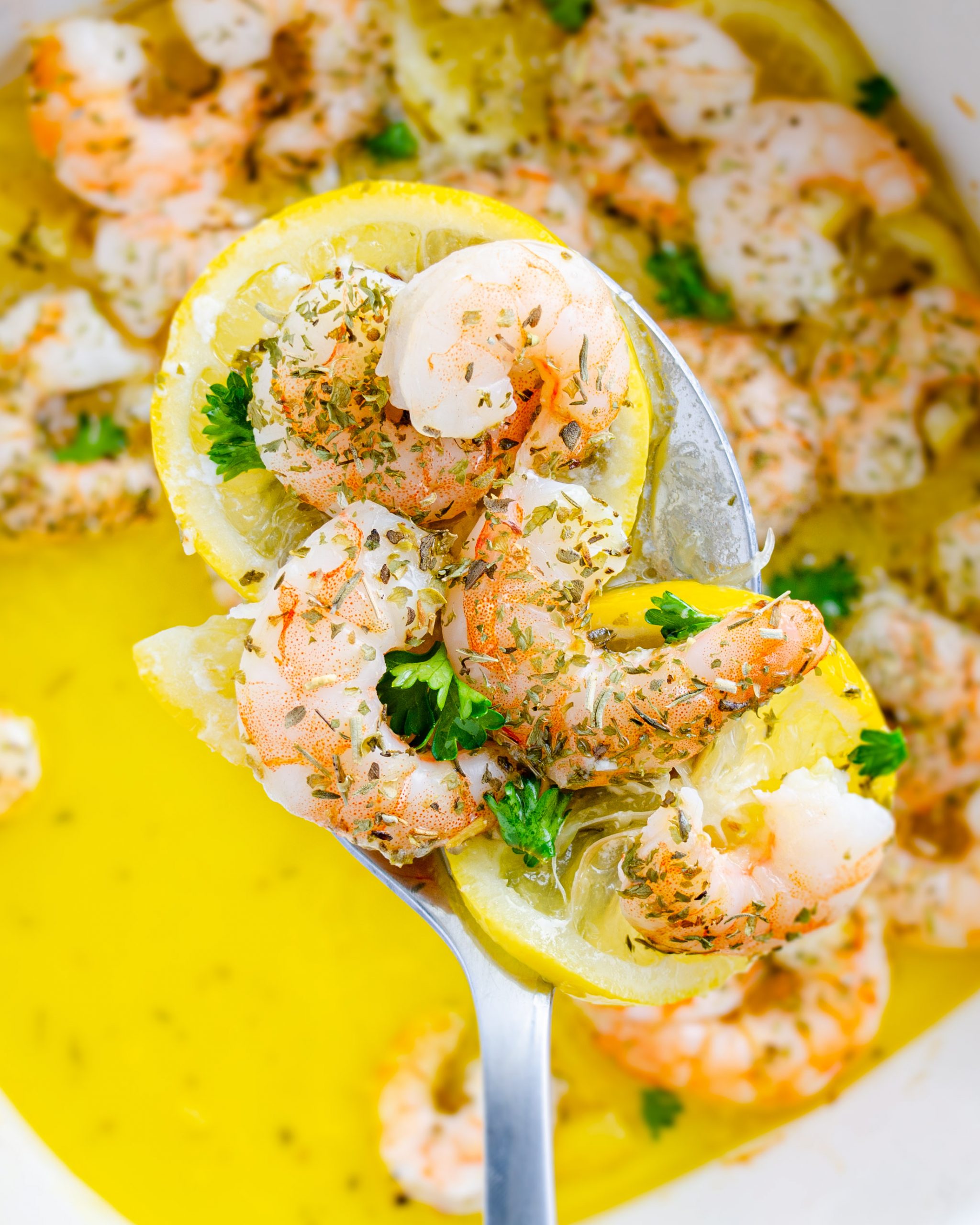 lemon butter baked shrimp, baked lemon butter shrimp, baked shrimp
