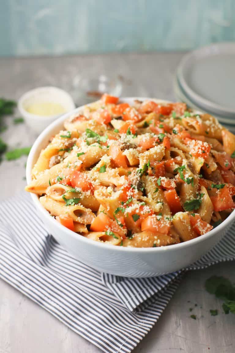 Mexican Taco Pasta - Sweet Pea's Kitchen