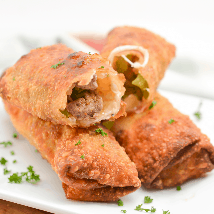 Philly Cheesesteak Egg Rolls