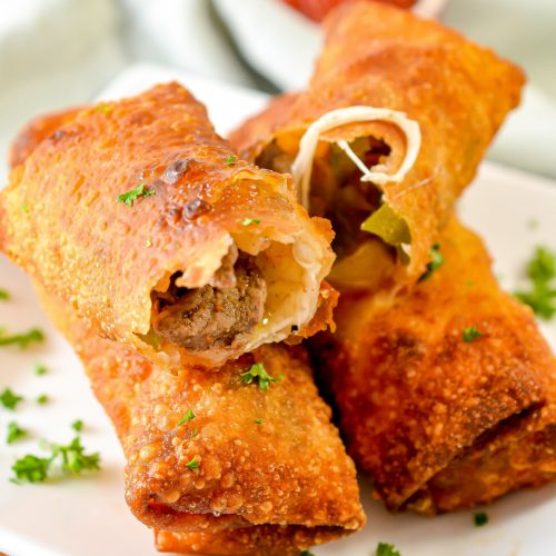 Philly Cheesesteak Egg Rolls - Sweet Pea's Kitchen