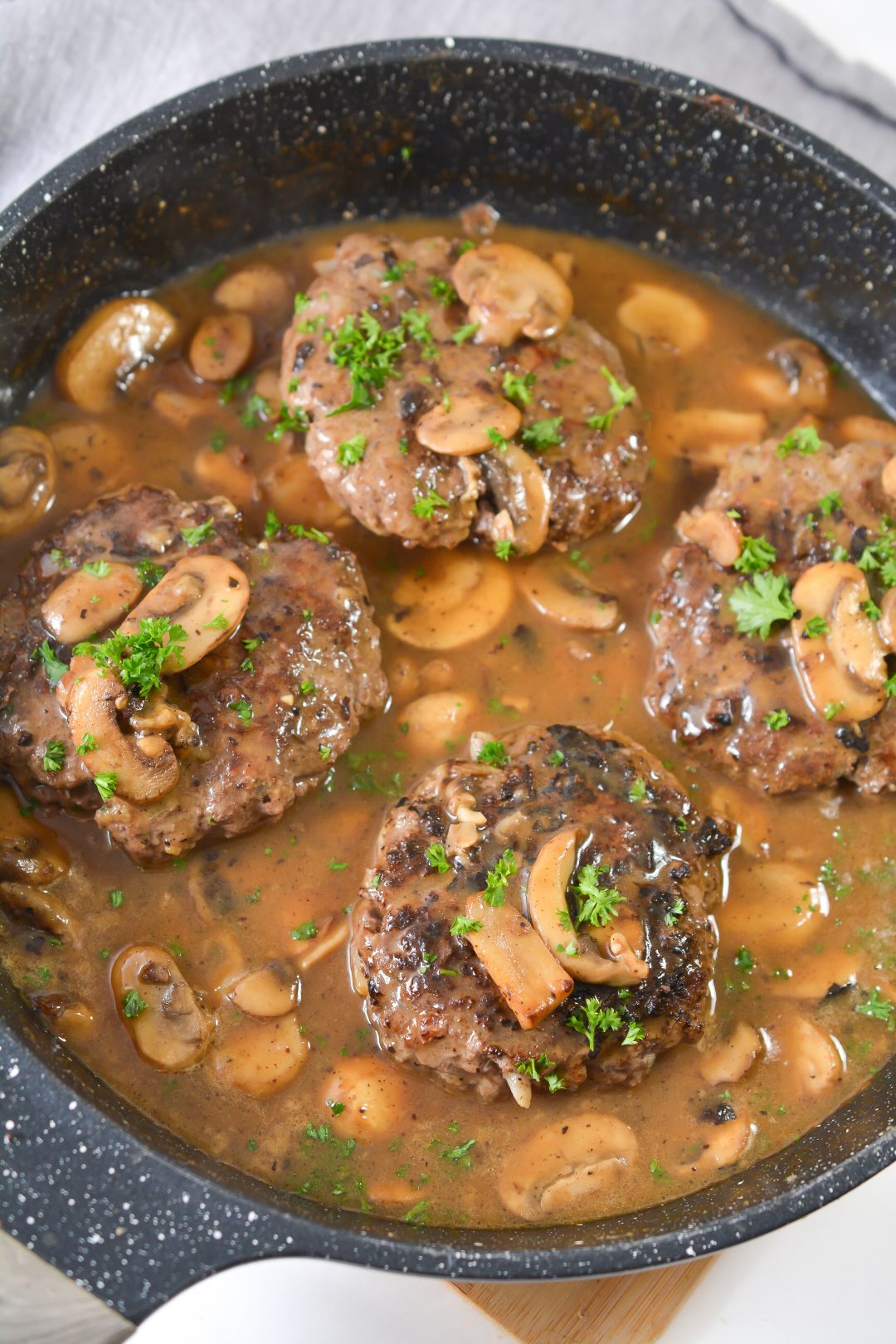 Salisbury Steak with Garlic Mashed Potatoes and Mushroom Gravy Sweet