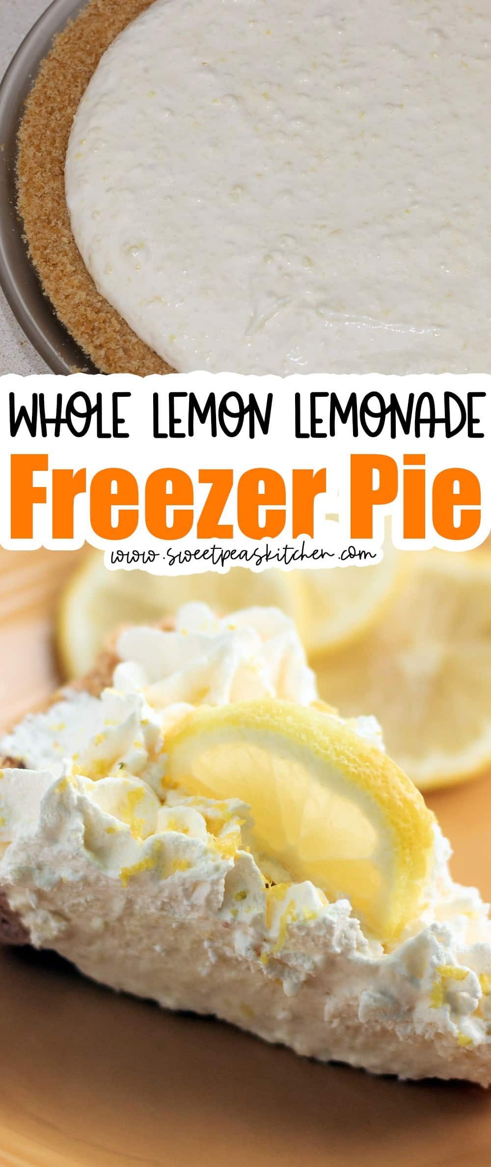 Whole Lemon Lemonade Freezer Pie