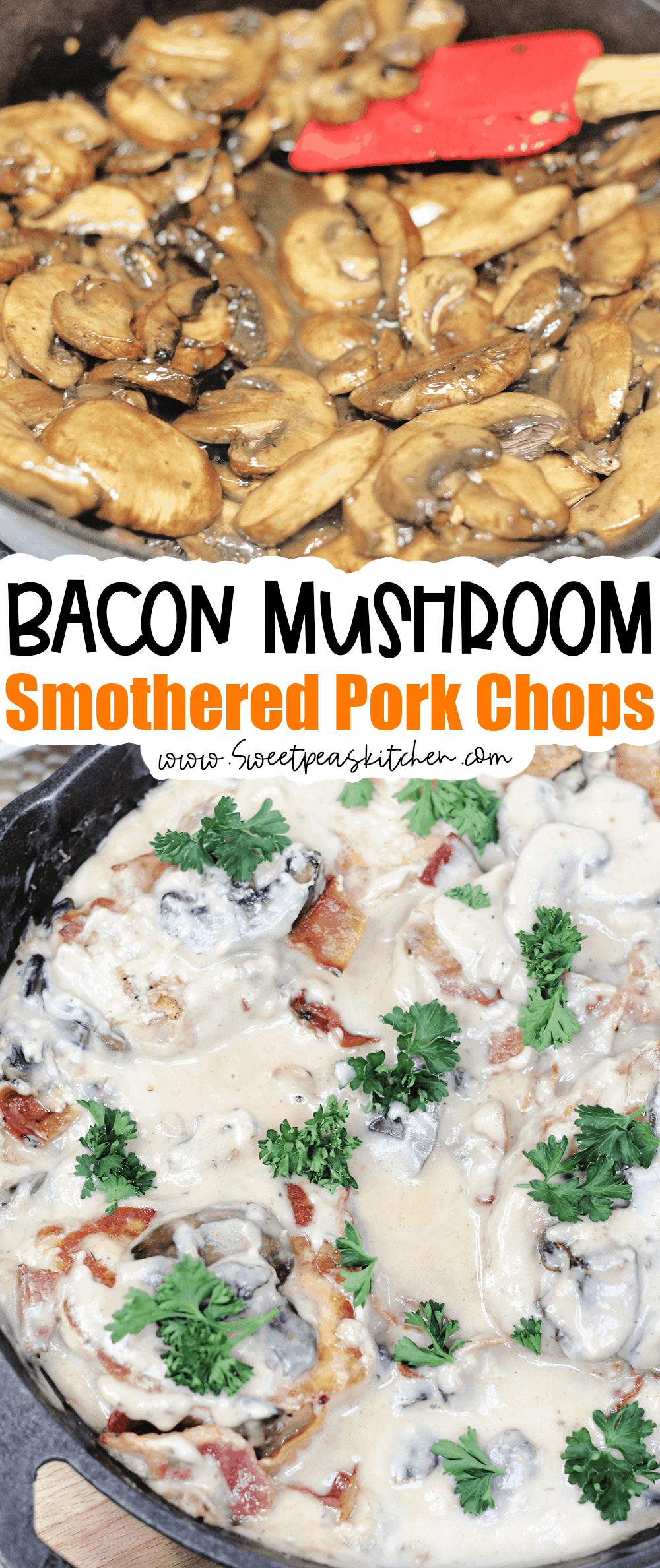 Bacon Mushroom Smothered Pork Chops